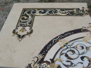 Marble and Semiprecious Stone Floor Inlay, Crafts Indica Crafts Indica Autres espaces Objets d'art