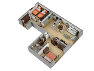 Planos de corte 3D , Realistic-design Realistic-design Häuser