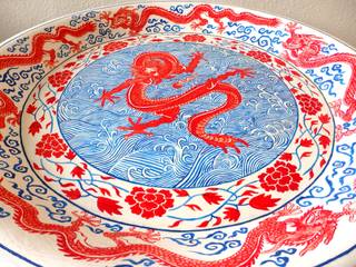 Dragon dish table, Art From Junk Pte Ltd Art From Junk Pte Ltd Espaços comerciais