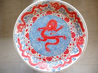 Dragon dish table, Art From Junk Pte Ltd Art From Junk Pte Ltd Espaços comerciais