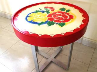 Enamel tray table, Art From Junk Pte Ltd Art From Junk Pte Ltd