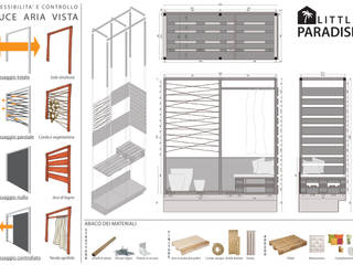 Balcone esotico, Labs architetti Labs architetti Tropical style balcony, veranda & terrace