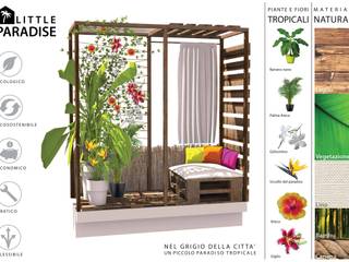 Balcone esotico, Labs architetti Labs architetti Tropical style balcony, veranda & terrace