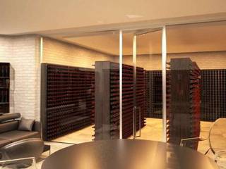Esigo - Wine room with air conditioning Esigo SRL 모던스타일 와인 저장고 와인 저장실