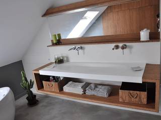 Salle de bain sur mesure et chaleureuse, Wellhome - Bebamboo Wellhome - Bebamboo Banyo