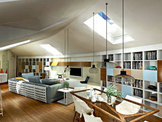 Virtual home staging , Studio di Architettura Tundo Studio di Architettura Tundo Living room