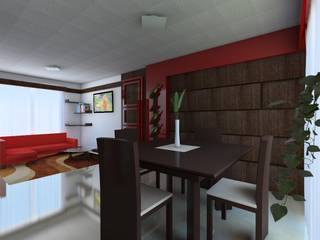 Proyecto de Remodelacion y Decoracion Casa Interes Social, IDEA Studio Arquitectura IDEA Studio Arquitectura 모던스타일 다이닝 룸