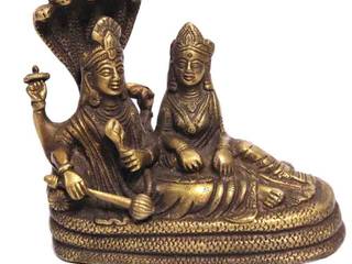Lord Laxmi Narain Brass Statue /Natural Finish /Religious Sculptures/ Hindu Trinity Preserver God/ Collectible/ Indian Hindu God Idol Gifts, M4design M4design Weitere Zimmer Skulpturen
