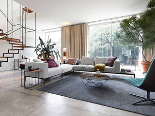 Walter Knoll, Zimmermanns Kreatives Wohnen Zimmermanns Kreatives Wohnen Modern living room Leather White