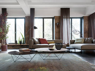 Walter Knoll, Zimmermanns Kreatives Wohnen Zimmermanns Kreatives Wohnen Modern living room Leather Beige