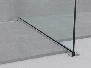 Glass Profile, stainless steel profiles for showers, Profilpas Profilpas Baños de estilo moderno