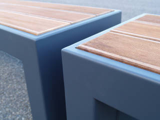 Bancs sur mesure STEELAB, ATELIER SO GREEN ATELIER SO GREEN 모던스타일 정원