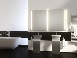Badspiegel mit Hinterleuchtung, Schreiber Licht-Design-GmbH Schreiber Licht-Design-GmbH Kamar Mandi Modern Mirrors