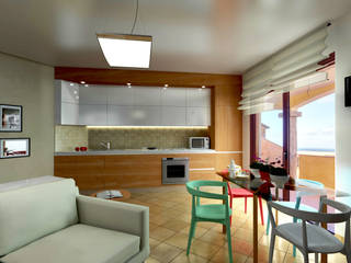 Virtual home staging casa privata in Sardegna , Studio di Architettura Tundo Studio di Architettura Tundo غرفة المعيشة