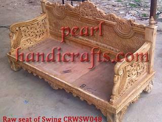 hand carved teak swing, Pearl Handicrafts Pearl Handicrafts Asian style living room