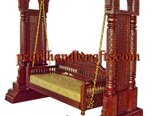 Heavy carved swing, Pearl Handicrafts Pearl Handicrafts غرفة المعيشة