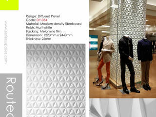 Routed Panels for ID wall , series supplies series supplies Tường & sàn phong cách hiện đại