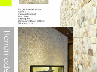 River shell Mosaics, series supplies series supplies Dinding & Lantai: Ide desain, inspirasi & gambar