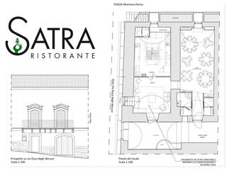 SATRA RISTORANTE, ARCH. FRANCESCA TIMPERANZA ARCH. FRANCESCA TIMPERANZA مساحات تجارية