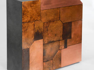 Elementi - Copper Patina Cabinet, Andrea Felice - Bespoke Furniture Andrea Felice - Bespoke Furniture غرفة المعيشة