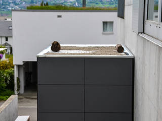 gartenhaus @gart - Meisterschwanden, Schweiz, design@garten GmbH & Co. KG design@garten GmbH & Co. KG 車庫/遮陽棚 塑木複合材料