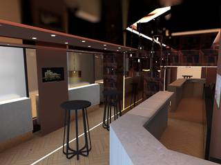 Concepto para Café Pub, AG INTERIORISMO AG INTERIORISMO مساحات تجارية