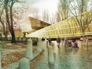 Slovenia National Library, Kamvari Architects Kamvari Architects Commercial spaces