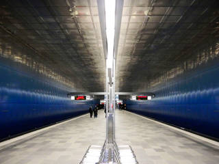 U-Bahn Station Überseequartier, Hafencity, Schlotfeldt Licht Schlotfeldt Licht Espaços