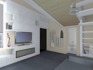 Casa a|v, Anna Marmo Architetto Anna Marmo Architetto Moderne woonkamers