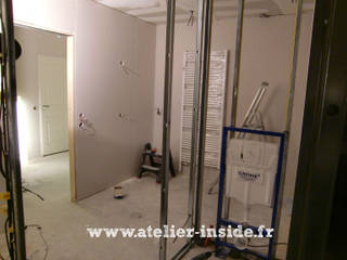 SDB monochrome, Atelier Inside Atelier Inside Bathroom