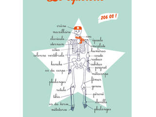 AFFICHE LE SQUELETTE, A CAUSE DE TOI ! A CAUSE DE TOI ! Cuartos infantiles