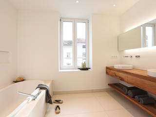 BADSANIERUNGEN IM FRANKFURTER NORDEND, Eva Lorey Innenarchitektur Eva Lorey Innenarchitektur Minimalist bathroom