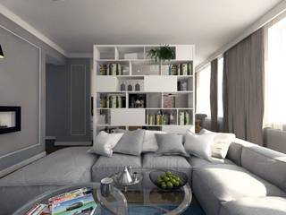 ​Apartament w centrum Krakowa, MONOstudio MONOstudio ห้องนั่งเล่น