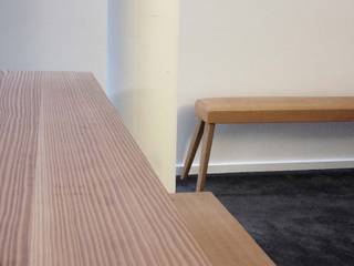 Scamillus, minimalistische Möbel nach alpinen Vorbildern, mherweg design mherweg design غرفة السفرة