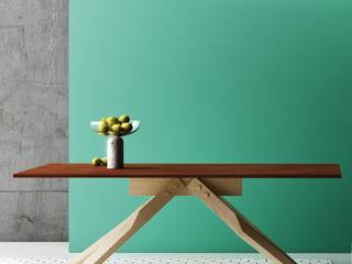 'Horizon' solid wood dining table by Imperial Line homify Phòng ăn phong cách hiện đại Tables