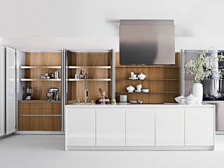 Cocina con puertas escamoteables , MargeStudio MargeStudio Cucina moderna