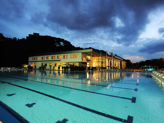 Aquaniene, centro natatorio per i Mondiali di Nuoto 2009, Roma, Luca Braguglia Studio Luca Braguglia Studio مسبح