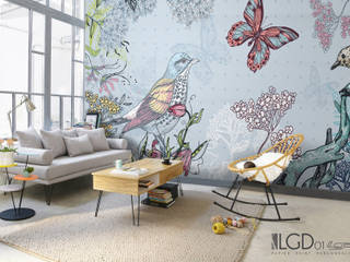 homify Eclectic style walls & floors Wallpaper