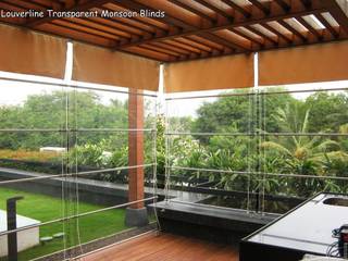 Weather Blinds, Transparent Monsoon Blinds, Louverline Blinds Louverline Blinds الغرف