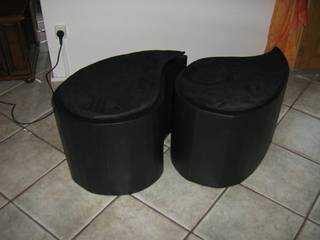 table cacahuète et poufs, ArchiCarton ArchiCarton Mais espaços