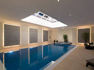 Flairlight Project 1 Oxshott, Tudor House, Flairlight Designs Ltd Flairlight Designs Ltd 모던스타일 수영장