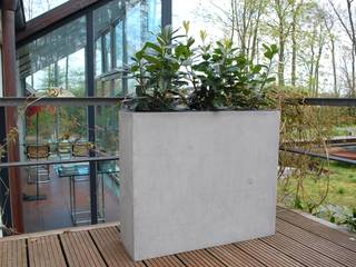 Pflanzkübel Fiberglas im Beton-Design, AE Trade Online AE Trade Online Garden