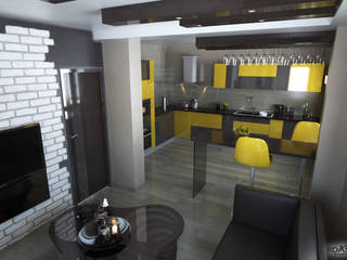 3d Proje Göreseli ROAS Mimarlık Modern Mutfak