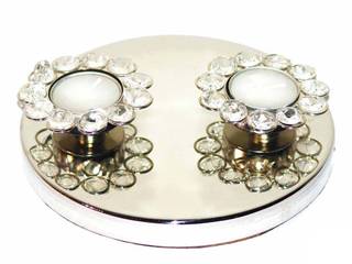 Twin Crystal Tealight Candle Holders, M4design M4design Case