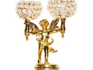 Gold Plated 2- ArmAngel Candle Holders, M4design M4design Rumah: Ide desain interior, inspirasi & gambar