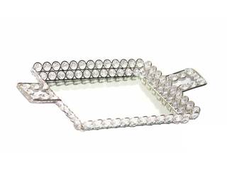 Rectangular Crystal & Mirror Dry Fruit Serving Tray, M4design M4design Cucina