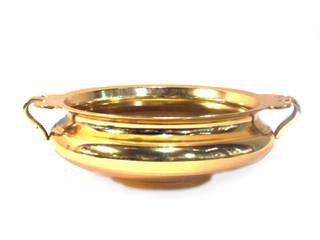 Decorative Gold Plated Brass Urli With Handle, M4design M4design Cucina in stile asiatico