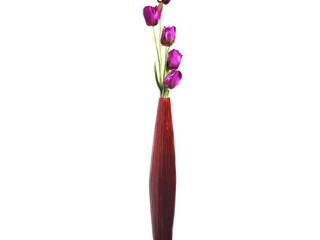 Hot Red Enameled Flower Pots, M4design M4design Taman Gaya Asia