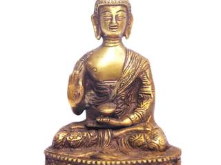 Antique Brass Buddha Figurine, M4design M4design Các phòng khác