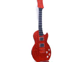 Red Enameled Guitar Showpiece – Home Decor, M4design M4design Asyatik Evler